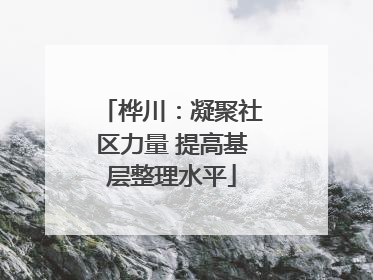 桦川：凝聚社区力量 提高基层整理水平