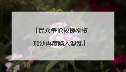 民众争抢救援物资 加沙再度陷入混乱