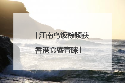 江南乌饭粽频获香港食客青睐
