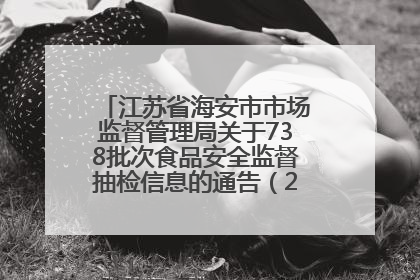 江苏省海安市市场监督管理局关于738批次食品安全监督抽检信息的通告（2025年第4期）