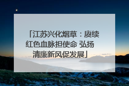 江苏兴化烟草：赓续红色血脉担使命 弘扬清廉新风促发展
