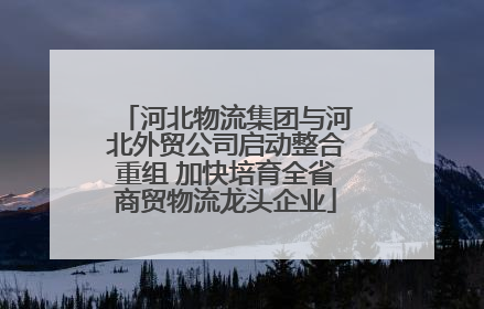 河北物流集团与河北外贸公司启动整合重组 加快培育全省商贸物流龙头企业