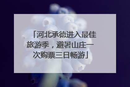 河北承德进入最佳旅游季，避暑山庄一次购票三日畅游