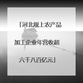 河北规上农产品加工企业年营收超六千八百亿元