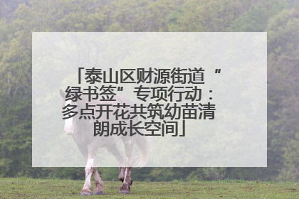 泰山区财源街道“绿书签”专项行动：多点开花共筑幼苗清朗成长空间