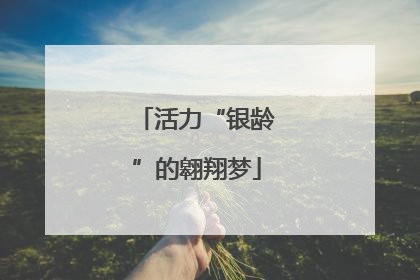 活力“银龄”的翱翔梦