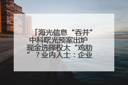 海光信息“吞并”中科曙光预案出炉 现金选择权太“鸡肋”？业内人士：企业不想大量现金流出