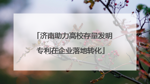 济南助力高校存量发明专利在企业落地转化