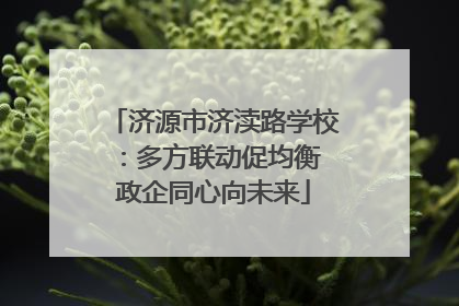济源市济渎路学校：多方联动促均衡 政企同心向未来