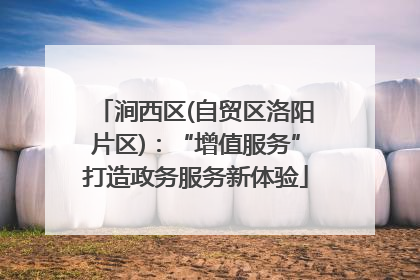 涧西区(自贸区洛阳片区)：“增值服务”打造政务服务新体验