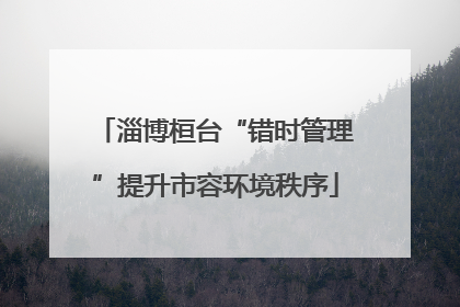 淄博桓台“错时管理”提升市容环境秩序