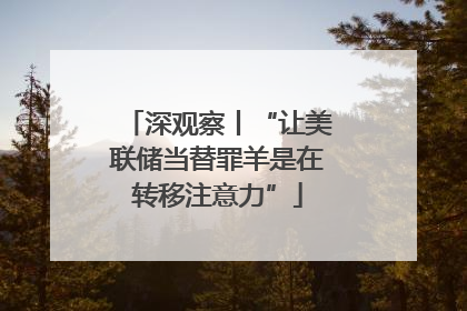 深观察丨“让美联储当替罪羊是在转移注意力”