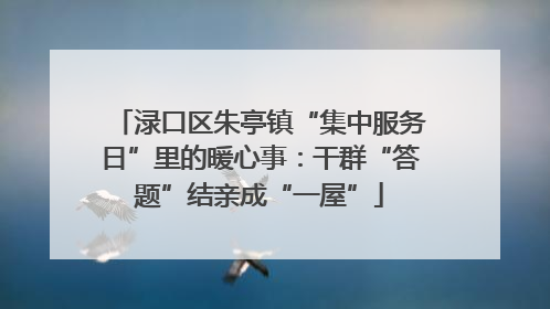 渌口区朱亭镇“集中服务日”里的暖心事：干群“答题”结亲成“一屋”