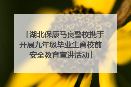 湖北保康马良警校携手开展九年级毕业生离校前安全教育宣讲活动