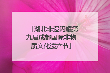 湖北非遗闪耀第九届成都国际非物质文化遗产节