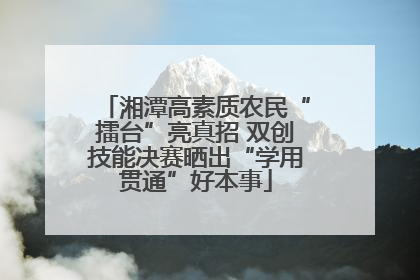 湘潭高素质农民“擂台”亮真招 双创技能决赛晒出“学用贯通”好本事