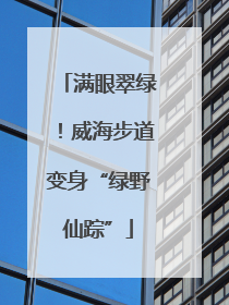 满眼翠绿！威海步道变身“绿野仙踪”
