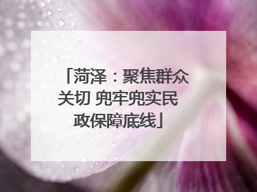 菏泽：聚焦群众关切 兜牢兜实民政保障底线