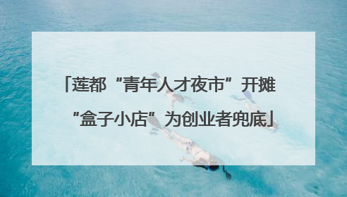 莲都“青年人才夜市”开摊 “盒子小店”为创业者兜底