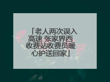 老人两次误入高速 张家界西收费站收费员暖心护送回家