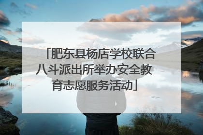 肥东县杨店学校联合八斗派出所举办安全教育志愿服务活动