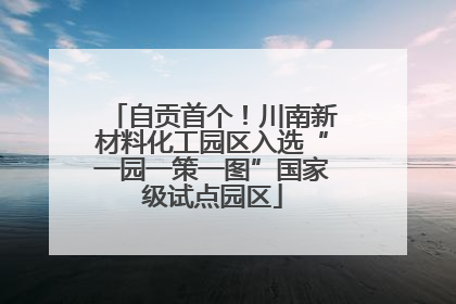 自贡首个！川南新材料化工园区入选“一园一策一图”国家级试点园区