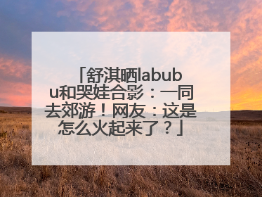 舒淇晒labubu和哭娃合影：一同去郊游！网友：这是怎么火起来了？