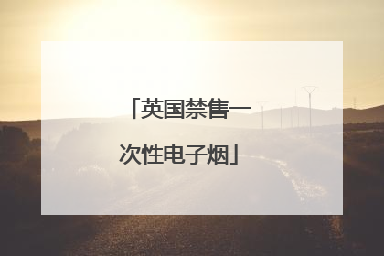 英国禁售一次性电子烟
