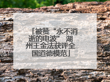 被赞“永不消逝的电波” 湖州王金法获评全国道德模范