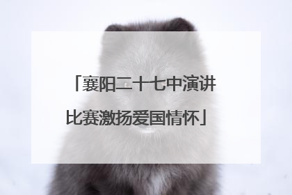 襄阳二十七中演讲比赛激扬爱国情怀