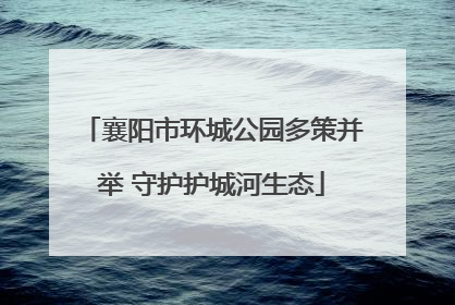 襄阳市环城公园多策并举 守护护城河生态
