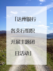 达州银行各支行组织开展主题团日活动