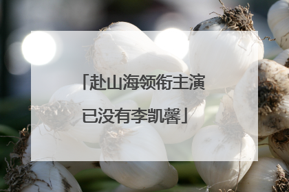 赴山海领衔主演已没有李凯馨