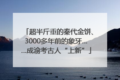超半斤重的秦代金饼、3000多年前的象牙……成渝考古人“上新”