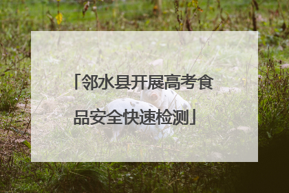 邻水县开展高考食品安全快速检测