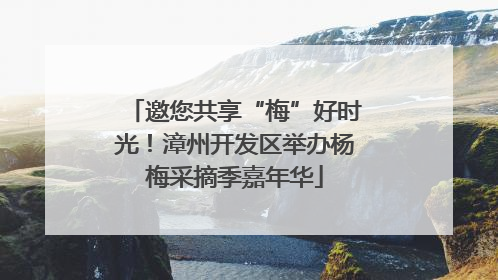 邀您共享“梅”好时光！漳州开发区举办杨梅采摘季嘉年华