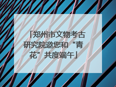 郑州市文物考古研究院邀您和“青花”共度端午