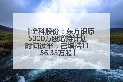 金科股份：东方银原5000万股增持计划时间过半，已增持1156.33万股