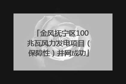 金风抚宁区100兆瓦风力发电项目（保障性）并网成功