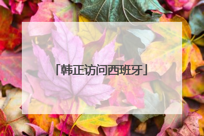 韩正访问西班牙
