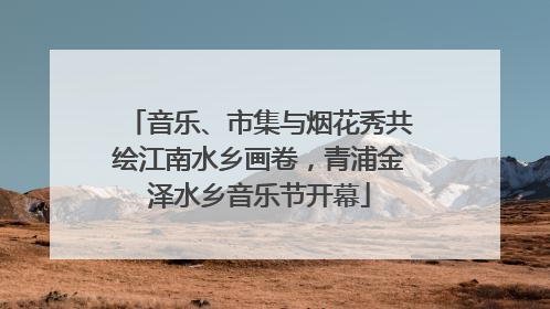 音乐、市集与烟花秀共绘江南水乡画卷，青浦金泽水乡音乐节开幕