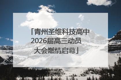 青州圣维科技高中2026届高三动员大会燃情启幕
