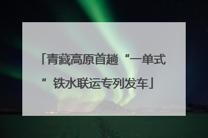 青藏高原首趟“一单式”铁水联运专列发车