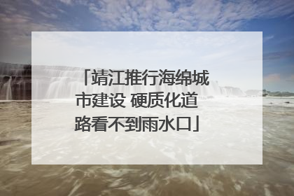 靖江推行海绵城市建设 硬质化道路看不到雨水口