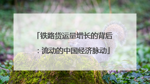 铁路货运量增长的背后：流动的中国经济脉动