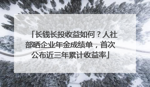 长钱长投收益如何？人社部晒企业年金成绩单，首次公布近三年累计收益率
