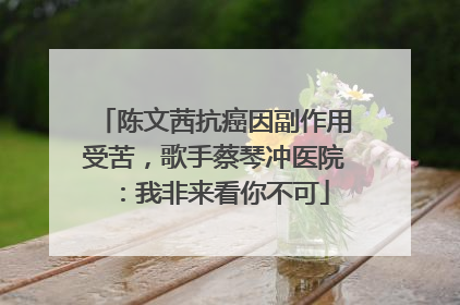 陈文茜抗癌因副作用受苦，歌手蔡琴冲医院：我非来看你不可