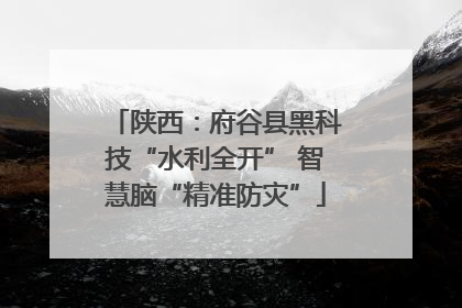 陕西：府谷县黑科技“水利全开” 智慧脑“精准防灾”