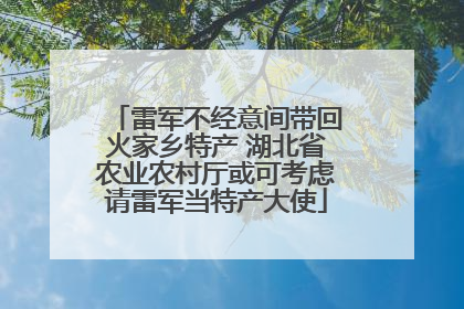 雷军不经意间带回火家乡特产 湖北省农业农村厅或可考虑请雷军当特产大使