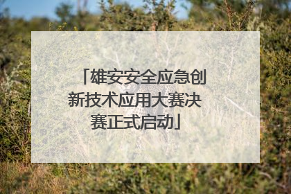 雄安安全应急创新技术应用大赛决赛正式启动